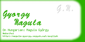 gyorgy magula business card